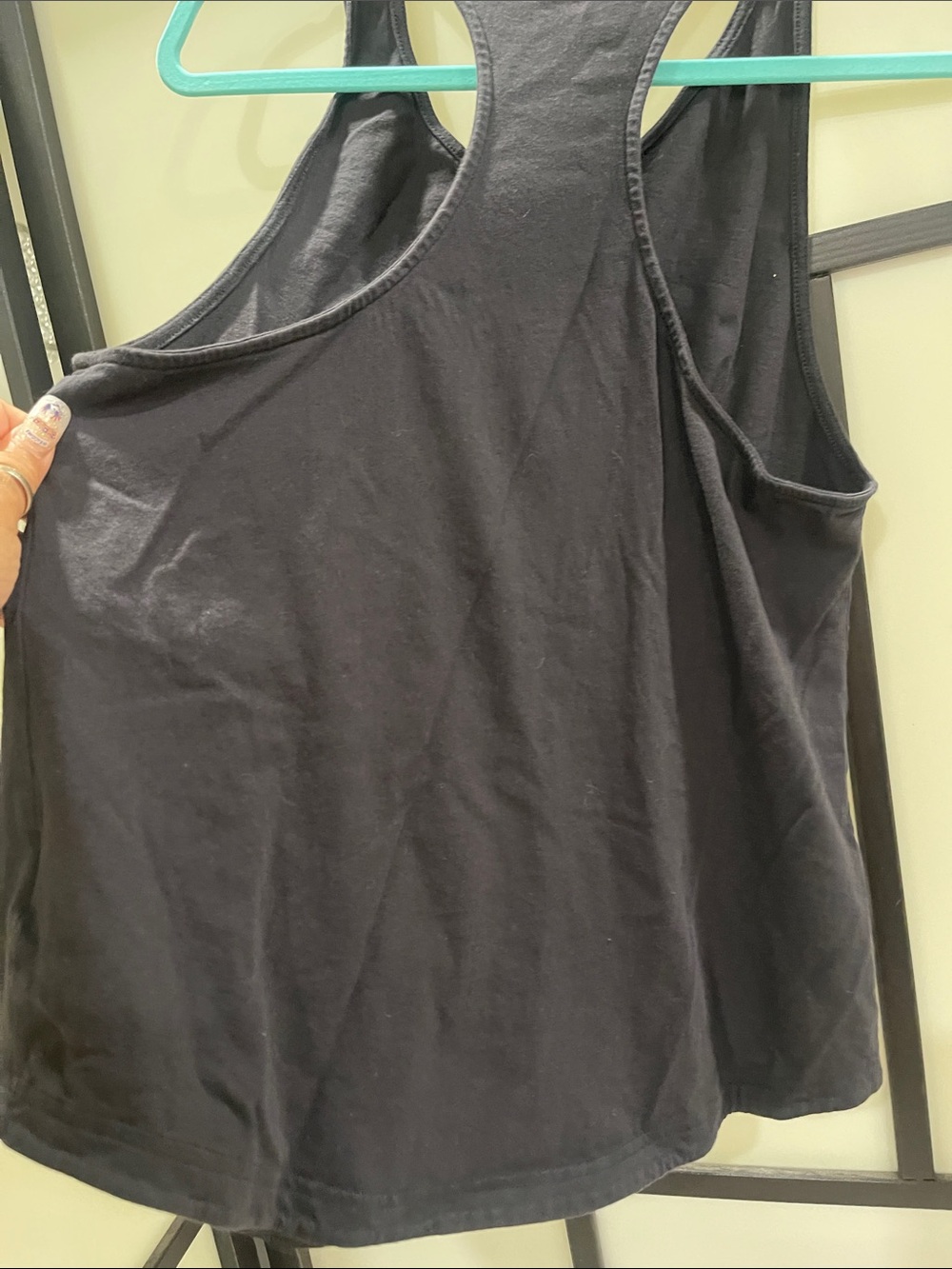 adidas Black Tank with White Logo Front - Picture 5 of 5